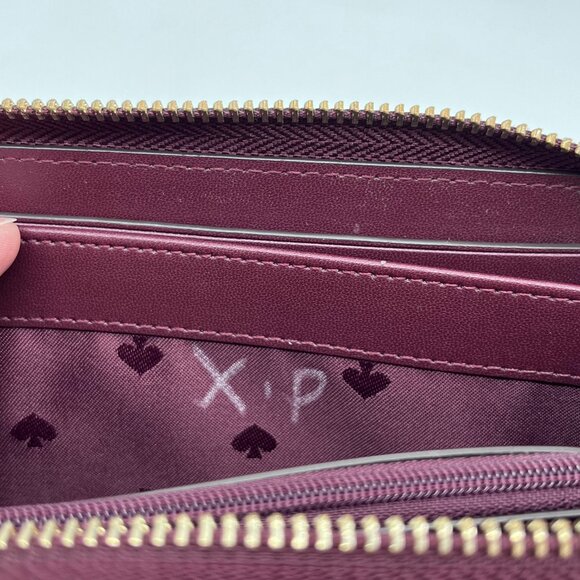 Kate Spade Staci Purple & Pink Color Block Large Bifold Wallet - Picture 11 of 12